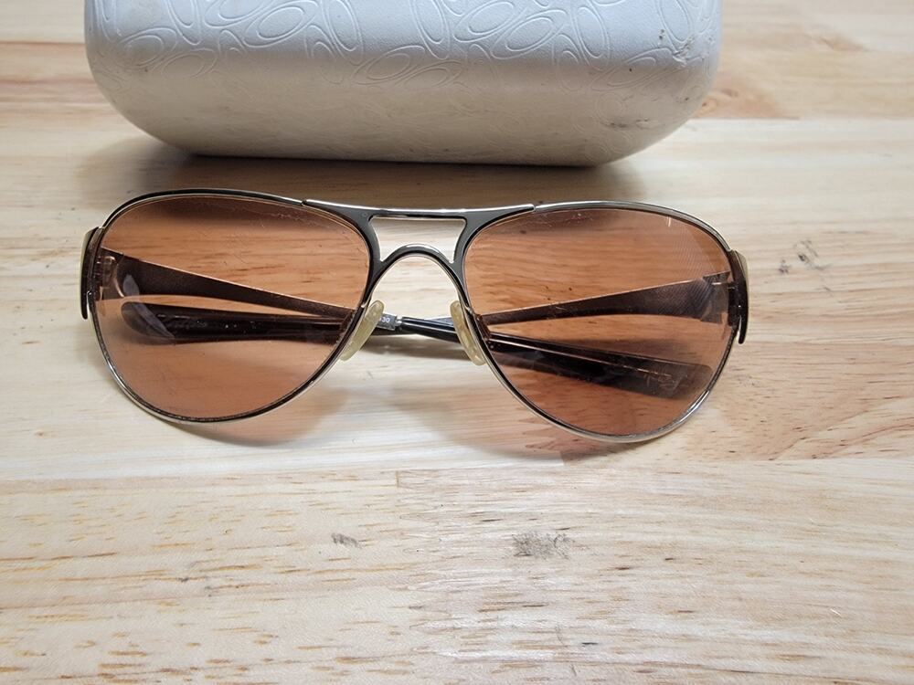 OAKLEY RESTLESS TEARDROP WRAP SILVER METAL SUNGLASSES 60-15-130 116710